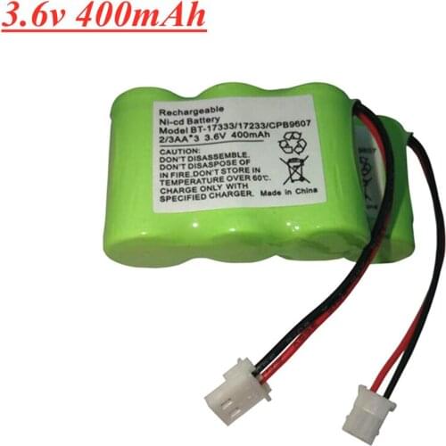 3.6V 400mAh NiCD Cordless Rechargeable Battery For Vtech BT-17333 CPB9607 BT-163345 BT27333 FF1765S FF1770 FF1775