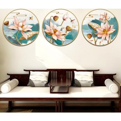 3D Stereo Creative Wall Stickers Living Room Sofa TV Backdrop Decal Bedroom Decor Home Office Decor Chinese Style Mural