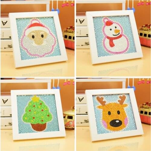 5D Diy diamond Painting Cartoon 6 style Christmas 3 size Shining Rhinestone Diamond Cross Stitch Painting 15x15cm Christmas Gift