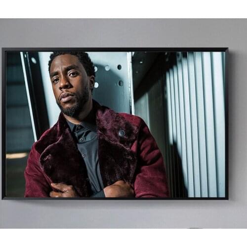 Chadwick Boseman 21 Famous Actor Movie Star Silk Fabric Wall Poster Art Decor Sticker Bright