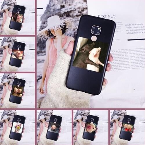 Cute Pig Kawaii Animal Phone Case For Huawei Mate 9 10 20 Pro Soft Silicone Back Cover For Huawei Mate 7 8 9 10 20 Lite Case