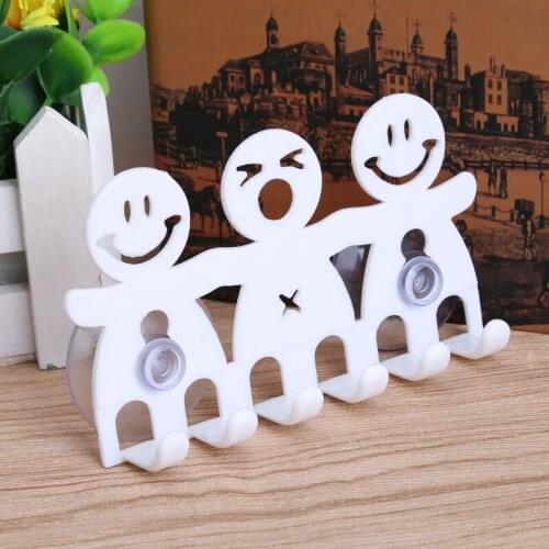 Toothbrush Holder 5 Position Cute Cartoon Smile/Bear Bathroom Sets Toothbrush Holder Wall Mounted Suction Cup