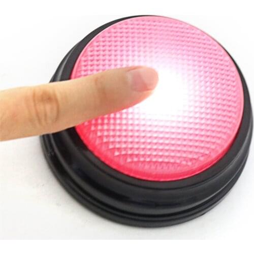 Recordable Talking Button with LED Function Parent-child Interactive Toy Phonograph Game Answer Buzzers Learning Taking Gifts
