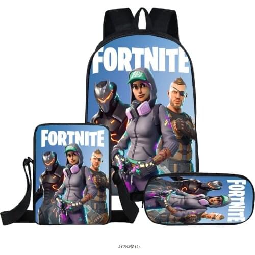 Children School Bags For Teenage Boys Kids 3PCS/SET FORTNITE School Printing Satchel Backpack Mochila Escolar Mujer