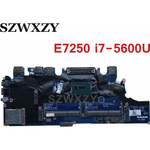 For DELL Latitude 7250 E7250 Laptop motherboard ZBZ00 LA-A971P With SR23V i7-5600U CN-0TPHC4 0TPHC4 TPHC4