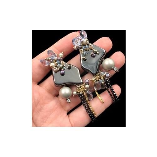 French retro long tassel ear clips