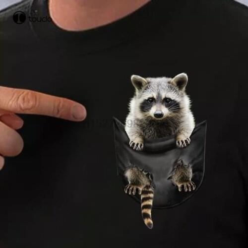 Little Raccoon In Pocket T-Shirt TEE