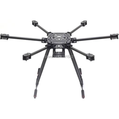 Newest full Carbon fiber ZD850 ZD 850 850mm 6-axis Hexacopter Frame Kit with carbon fiber landing skid