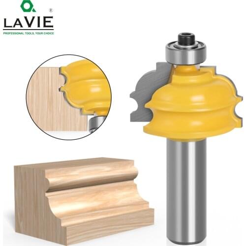 LAVIE 1PC 12mm 1/2" Shank Bead Molding Edging Router Bit End Mill Line Cabinet Milling Cutter for Wood Bits Woodworking 03019