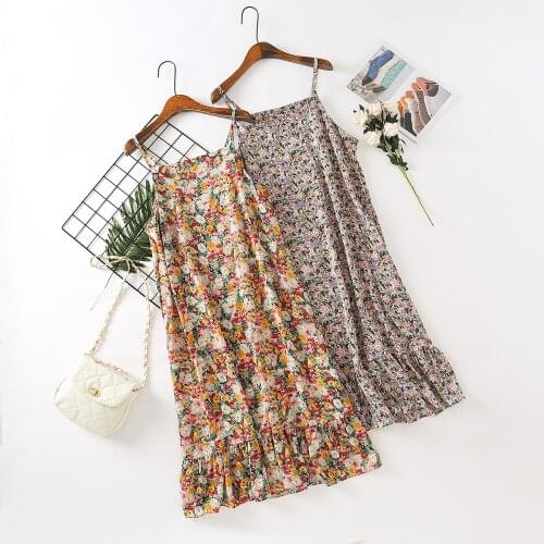 Summer Casual Dresses Women Elegant Sweet Strapless Floral Print A-line Loose One-piece Dress for Female All Match Cute Dress