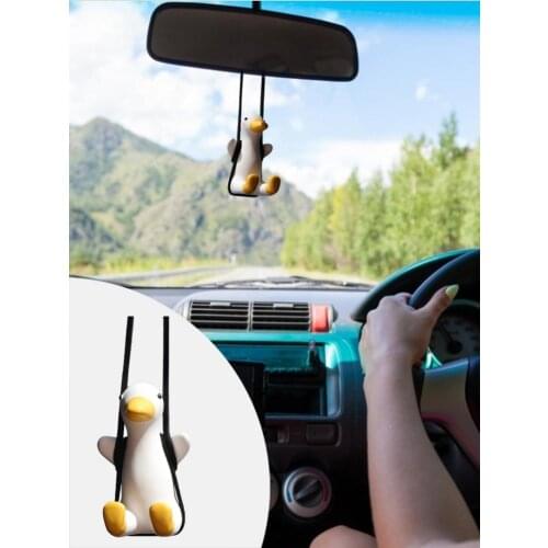 HOT SALE Little Duck Swing Pendant With Hanging Rope Car Ornament Bag Personal Belongings Bring Good Luck Fancy Home Decoration