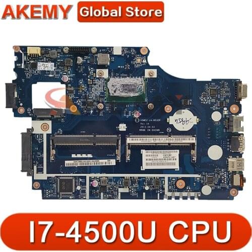 Akemy Laptop motherboard For ACER Aspire E1-532 I7-4500U Mainboard LA-9532P SR16Z DDR3