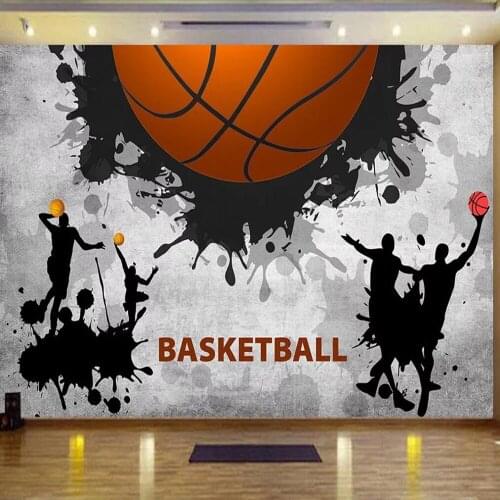 Custom mural wallpaper 3D personality blue ball sports activity game tooling wall decorative painting