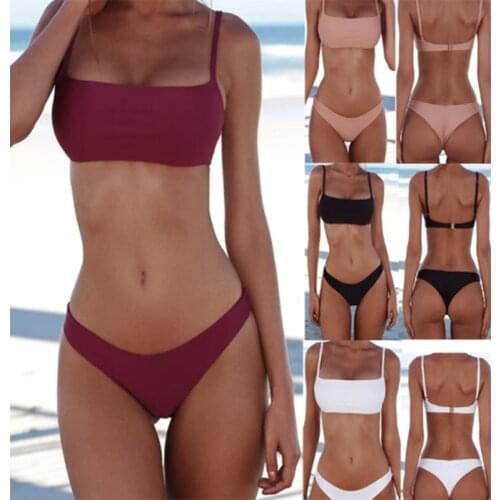 2021 New European And American Personality Gathering Sexy Floral Split Bikini Swimsuit Without Steel Support