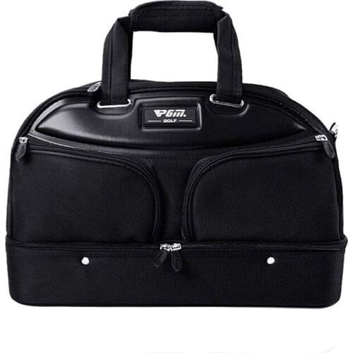 PGM Authentic Golf Clothing Bag Mens Double-Decker All-Black Clothing Bag Portable Large Capacity Fitness Outdoor Handbag