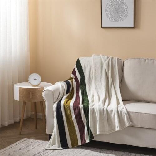 Throw Blanket For Beds Winter Plaid Sofa Embossed Soft Coral Fleece Fabric Picnic Printed Customed Envelope Letter Comfortable