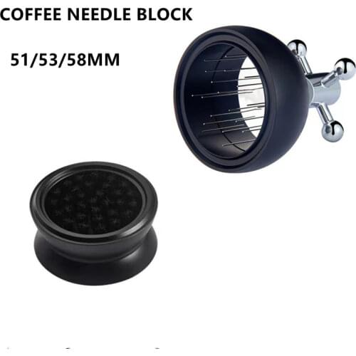 51/53/58mm Stainless Steel Adjustable Needle Coffee Tamper Distributor Espresso Machine Portafilter Leveler Tool Needle Type