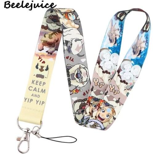 24pcs The Last Airbender Neck Strap Lanyards ID badge card holder keychain Mobile Phone Strap Ribbon webbing necklace Decoration