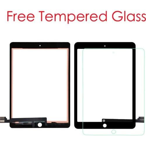 For ipad Pro 9.7 Touch screen digitizer Glass Panel Replacement + Tempered Glass A1673 A1674 A1675 Tablet With Tempered Glass