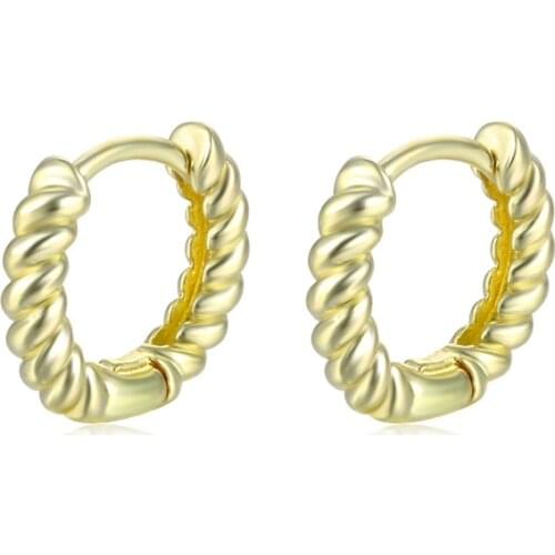 SimpleTwist Earrings Retro Gold Color Hoop Earrings For Women Ear Buckle Punk Geometry Earrings Jewelry Party Accessories
