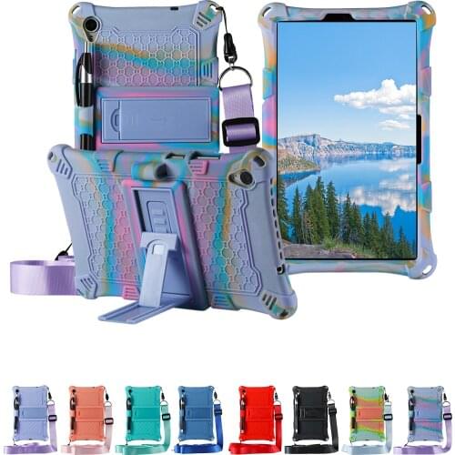 Silicone Case For Lenovo Tab M8 HD FHD TB-8505 8507F Stand Shockproof Tablet Cover For Lenovo M8 8inch Soft Cases