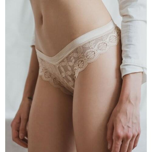 New Sexy Lace G String Transparent Women Seamless Briefs Bow Cute Thong Womens Panties Fashion Underwear Tangas Size S-XL