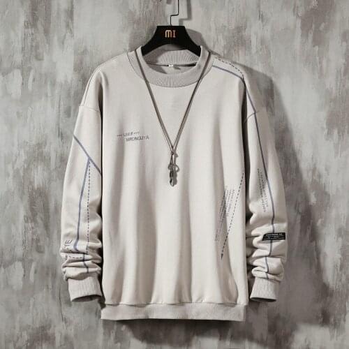 Autumn Spring 2021 Hoodies Sweatshirt Mens Black White Hip Hop Punk Pullover Streetwear Casual Fashion Clothes Plus OVERSize 5XL