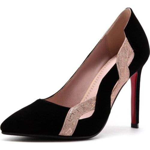 In the spring of 2018 the new sexy fine with high heels joker point size code 33 single shoes 18225-43 the bride