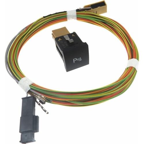 1 Set Of 1TD927122A Parking Assist Button + Connecting Cable, Suitable For VW Golf MK6 Touran 1K0927122