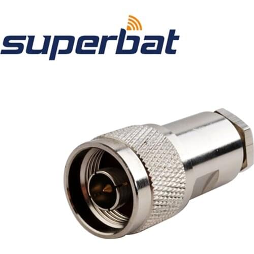 Superbat 10 pcs N Clamp Plug Male RF Coaxial Connector for Cable RG58,RG142,RG400,LMR195