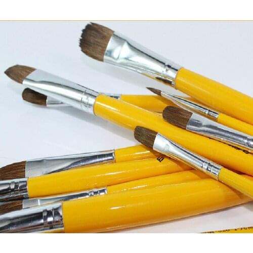 12pcs Artist Paint Brush Pen Weasel Hair Pinceles Para Acrilico Y Oleo Artist Painting Brush Pincel Pintura Art Supplies