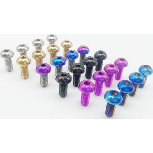 4pcs M5x12mm Titanium Bike Water Bottle cage bolts/bottle holder Ti bolts for bicycle water bottle rack Cycling Acceesoies Parts