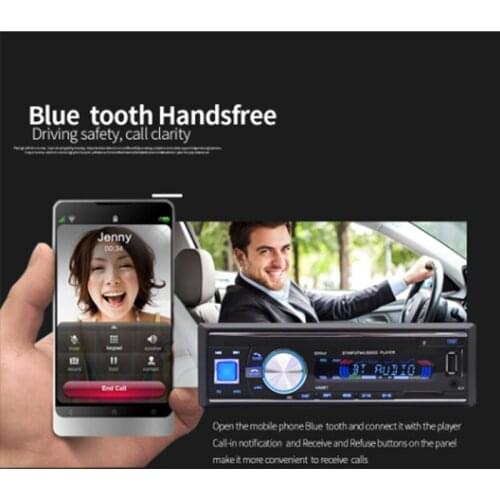 New Car Radio 12V Bluetooth Car Stereo In-dash 1 Din FM Aux Input Support Mp3/MP4 USB MMC WMA AUX IN TF Car Radio Player 1068BT