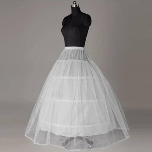 White Adult Petticoat weddng gowns 3 Hoops wedding Dress Accessories Underskirt Elastic Drawstrin Ball Gowns