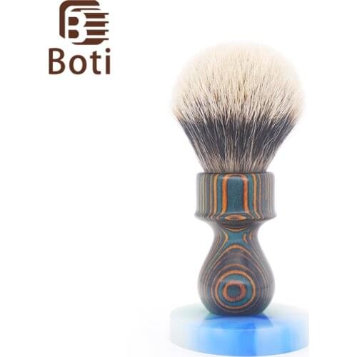 Boti Brush-Handmade Annual Ring Wooden Handle And SHD Captain Finest Three Band Badger Hair Bulb Shape Mens Shave Beard Pen