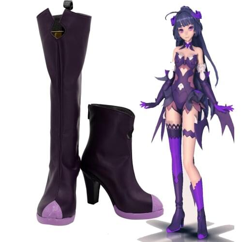 Honkai impact 3rd Raiden Mei Cosplay Boots Purple Shoes Custom Made Any Size for Halloween Party Costume Accessories