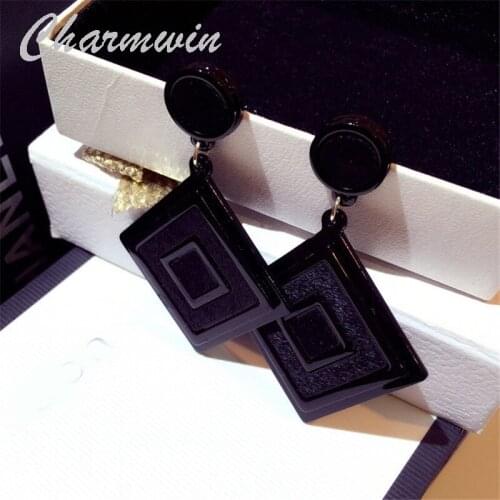 Charmwin New Fashion Korean Dangle Earrings For Womem Long Earrings Exaggerated Trend Geometry Earrings Women PE1868