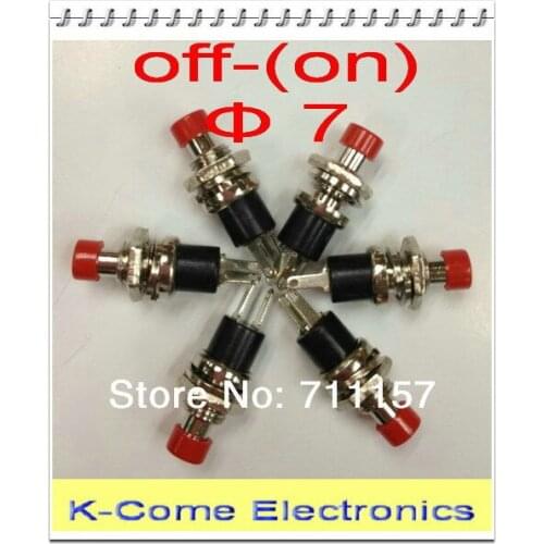 R/G/B/Y/W Color for Option NO PBS-110 2 Pin SPST Off/(On) Normally Open Mini Momentary Spring Return Push Button Switches