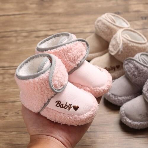 Baby Winter Warm First Walkers Cotton Baby Shoes Cute Infant Baby boys girls shoes soft sole indoor shoes