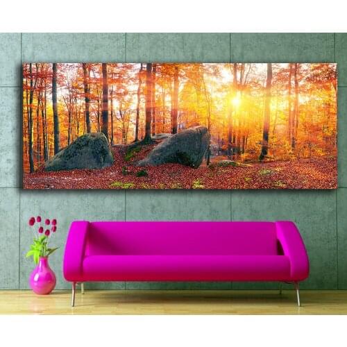 Print Lanfscpace Oil Painting Wall painting Ukraine Autumn Forests Stones Home Decor Wall Art Picture For Living Room painting