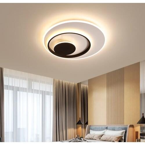 Round LED Ceiling Light Modern Lamp Living Room Study Bathroom Fixture Bedroom Kitchen Surface Mount Flush Panel Decoration