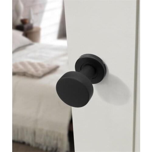 Round Gold Black Invisible Door Lock Set Single Side Lock Concealed Locks Indoor Bedroom Background Wall Door Hidden Door Lock