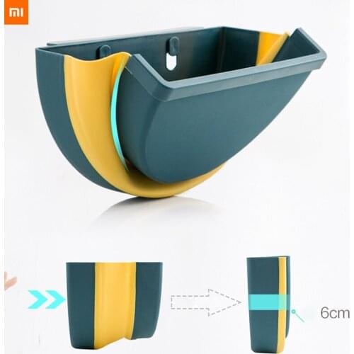 Xiaomi Kitchen Trash Can Household Foldable Cabinet Hanging Kitchen Bathroom Wall-mount Storage Bucket Sorting Garbage