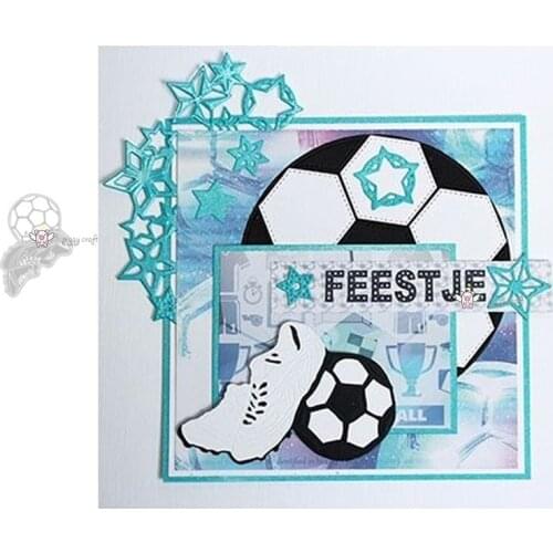 Mmao Crafts Metal Steel Cutting Dies New Soccer shoes football Stencil For DIY Scrapbooking Paper/photo Cards Embossing Dies