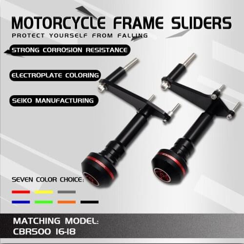 Motorcycle CNC Aluminum Falling Protection Frame Sliders Crash Protector For CBR500R CBR 500 R CBR500 CBR 500R 2016 - 2018
