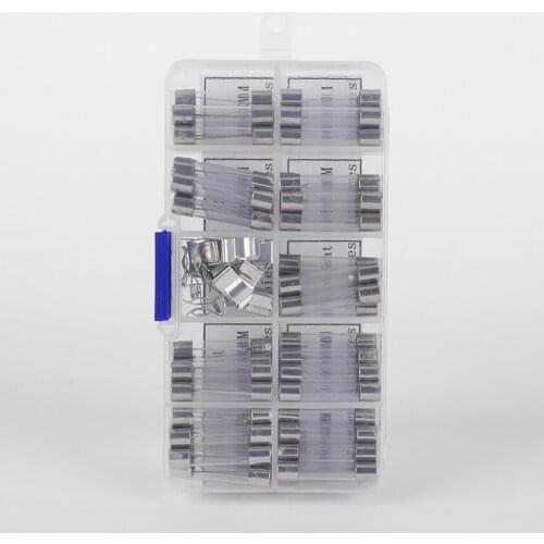 72pcs 6 x 30mm Glass Tube Fuses Car Electrical Assorted Kit Set 250V 0.5-30A