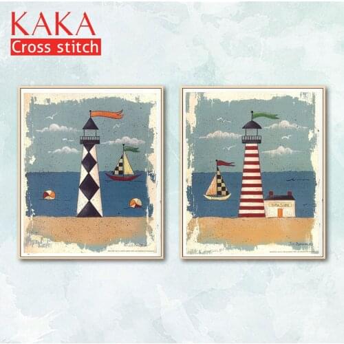 Cross stitch kits,Embroidery needlework sets with printed pattern,11CT-canvas for Home Decor Painting,Landscape Full NCKS068