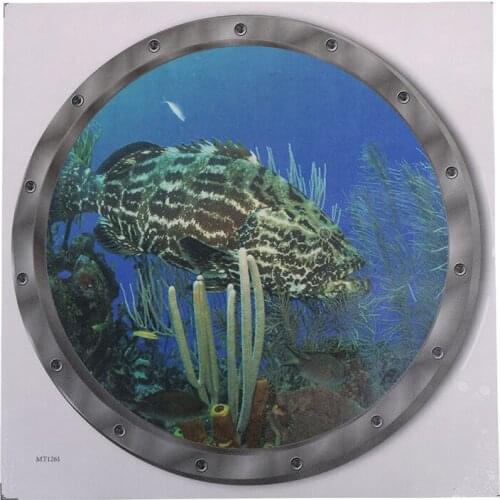 Underwater Fish Wall Stickers Waterproof Dolphin Turtle Sticker for Washing Machine Decoration for Bathroom Decals PVC