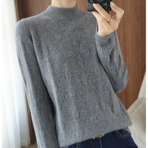 Underwear Woman Autumn and Winter 2021 New sweater Slim Bottom Shirt Long Sleeve Tight Knitted Shirt Thickening