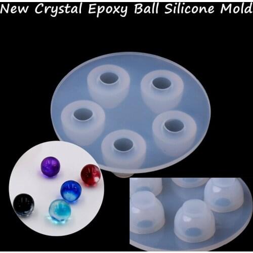 New Crystal Epoxy Ball Silicone Mold Spherical Silicone Necklace Pendant Jewelry Mold Casting DIY Resin Craft